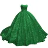 Baljurk prinses Quinceanera jurken pailletten veter strapless zoet 16 prinses feest verjaardagsvestidos de 15 anos q02