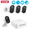 Système Zosi 8ch Security Camera System H.265 + 1080p Mini vidéo de surveillance PIR DVR HD 2.0MP Kit de caméra CCTV CCTV Kit de carte SD