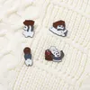 Cute Cartoons Anime Bear Enamel Badges Lapel Pins Womens Fashion Brooches For Backpack Metal Vintage Brooch Hijab Pins Jewelry