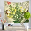 Tapissries Home Decorative Wall Hanging Carpet Tapestry Rectangle Bedstrast Butterfly Flower Mönster GT1039