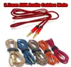 35mm Auxiliary Aux Extension Audio Cable Nylon Wire Goldplated Plug Male till Male Cable 1M 15M för mobil MP3 -högtalartablett1049526