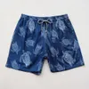 Calças de praia Vilebrequin para homens elásticos de verão de tartaruga rápida à prova d'água com shorts de malha