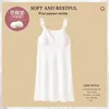 Women's Sleepwear Sexy Summer Knit Cotton Nightgown Women Sling Nightshirt With Chest Pad Solid M-4XL Nightdress