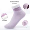 Women Socks HSS Brand Combed Cotton Pink Green Summer Winter Sock 5Pairs Soft Breathable Girl Children Students Back School