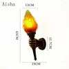 Wall Lamps Retro Torchbearer Lamp Homestay Bar Restaurant Corridor Torch Outdoor Sconces Balcony Mounted Light