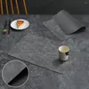 Alfombrillas de mesa Mat de cafetera impermeable al agua de cuero con faux Plaus para la almohadilla de protección de comedor no resistente al calor para suministros de cocina