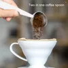 コーヒースクープ2 in 1耐久性のあるステンレススチール豆パウダーマッシュドスクープマルチパスタンピング測定スプーン