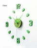 2018 New Lemon Green Design Sticker EVA 60CM Wall Clock Colour Big Large Decorative 3d Diy Wall Clock for Kitchen Children Room Y26872644