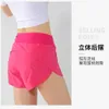 2024 Align Yoga Sport Shorts Lu Heiße Shorts LOSS LOSS LOVER FORSCH FOLESS Damen Anti-Exposition hohe Taillenschleifthosen Biker Running Woman Gry Lady