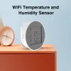 Tape Tuise WiFi Température Humidité Capteur Hygromètre intérieur Thermomètre Détecteur Smart Life Remote Controly Support Alexa Google Home