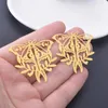 Charms 10pcs Christmas Brass Filigree Hollow Out Golden Moth Leopard Head Mushroom Broom Witch Stainless Steel Pendant