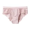 Culotte de femmes femmes creux creux de taille élastique sans couture briefs de la dentelle florale