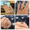 Cluster Rings Princess Zhuyang Kate creates blue crystal silver wedding finger crystal ring with sapphire womens brand jewelry ZYR076240408