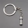 Keychains 1PCS Dumbbell Schlüsselbund auf dem Telefonzubehör Schmuckwerkzeuge Großhandel Ringgröße 28mm