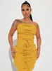 Work Dresses Set Woman Two Pieces Elegant Dress Up Summer Strapless Crop Top And Mid Length Sexy Outfit Wholesale Drop