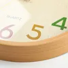 Wall Clocks 12-inch Color Cartoon Clock Imitation Wood Grain Digital Living Room Children's Decoration