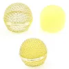 Microphones New Replacement Gold Plated Mesh Ball Head Mesh Microphone Grille for SM 58 BETA58 Golden Plated 10PCS