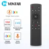 Besturingst Vontar G20 G20S Pro Voice Remote Control 2.4G Draadloze luchtmuis IR Leren Microfoon Gyroscoop voor Android TV Box Mini PC