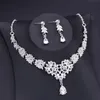 Luxe kleine kroon sieraden sets bruids tiaras ketting oorbellen set princess girls party prom bruid set 240401