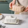 Piatti Ceramic Butter Dish Home Porzione per la cottura Fridge