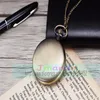 100pcslot 0021 wholesale Vintage Bronze pocket watch wrap quartz men big size gold color with necklace chain 240327