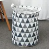 Laundry Bags 1pc Geometric Shape Basket Waterproof Folding Dirty Clothes Storage Kid Hamper Toy Home Organizer