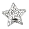 Titulares de vela Metal Candlestick Tealight Title Dining Table Ornament Star Hollow Star -Star Light para sala de estar