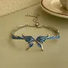 Bracciale da sogno fantasia blu farfalla bracciale femmina squisito 2024 fata temperamento regali di gioielli versatili