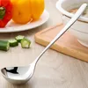 Acessórios para restaurantes de colheres para servir colher buffet cozinha concha de aço inoxidável utensílios de alça longa