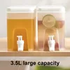 Water Bottles 3.6L Large Capacity Cold Drinks Dispensers Refrigerator Beverage Container With Tap & Lid For Fridges