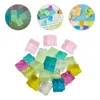 Vazen 20 pc's gesimuleerde fluorescerende ijsblokjes huisdecoraties huis nep po rops feest pp decoratieve herbruikbare baby