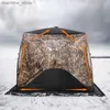 Палатки и укрытие Yesky Outdoor Ice Fishing Tent Утолщенная хлопковая зимняя палатка снежная снегоустройство 3-4 человека, ловя рыбалку с ртом дымоходы L48