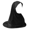 Etnische kleding van hoge kwaliteit twee lagen netto materiaal moslim al amira hijab met kralen trekken aan islamitische sjaalhoofd wikkel hoofddeksel tulband gebed