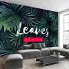 Wallpapers Milofi aangepaste grote behang muurschildering Noordse abstracte plant regenwoud Bananenbladeren achtergrond muurpapier decoratief schilderij