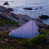 テントとシェルター3F ULギア740G Oudoor Ultralight Camping Tent 3シーズン1シングルパーソンプロフェッショナル15DナイロンコーティングロッドレステントL48