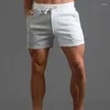 Shorts pour hommes à la mode lourds pour hommes de coton décontracté patchworks élastiques de taille élastique