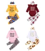 Abiti da cartone animato per neonati senza lettere di appuntamenti Tops per bambini set di vestiti per bambini set di girasole per bambini abiti da ragazza con pelo3065113