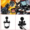 Accessories Motorcycle Bicycle Handle Bar Clip Clamp Rearview Mirror Bracket 1 Inch Ball Head Mount Adapter Holder for RAM Mounts