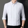 Men's Dress Shirts High Quality Striped Shirt Business Slim Fit Long Sleeves Casual Buttons Classic Style Brand Fashionable Top