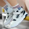 Zapatos para caminar tablero antideslizante para niños y niñas Mid Top Basketball casual