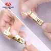 ガンズスリーセブン/777ポータブルネイルクリッパーマニキュアセットキューティクルプッシャー/イヤピック3 in 1 Goldplated Pedicure Careネイルアートツール