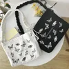 Bag Fashion Butterfly Women Leinwand Baumwolltuch Stoff Crossbody Bags Lady Lady Capacity Schulterkordelgurt Design Design