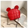 Drawstring 4 Color Patent Leather Cartoon Design Casual Fashion Girl's Crossbody Chain Bag Pures and Handbags Axel
