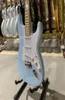 ST Electric Guitar Sky Blue Color Maple Fingerboard White Pickguard Chrome Hardware High Quality7783481