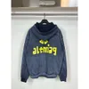 Klasik Gevşek Tasarımcı Hoodie Balencigs Moda Hoodies Hoody Mens Sweaters Yüksek Kalite Doğru Versiyon B Aile Yeni Bant Bandage Aile Erkek ve Kadın