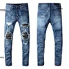 Causal Men Jeans New Fashion Mens Stylist Black Blue Skinny Ripped détruit Stret Slim Fit Hip Hop Pantalon 28-40 Top Quality