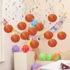 Feestdecoratie 12 stks basketbal hangende wervels school sport feestviering vakantie diy benodigdheden