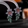 Boucles d'oreilles en peluche de style coréen zircon de fleur atmosphérique pour les femmes fille vraie agidle belle oreille perçage bijoux de bijoux