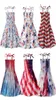 Independence Day Dress Girls ärmelloses Rippenstreifen Stars gedruckte Kinder Kleider Sommer 4. Juli Outfits5538928