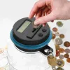 Lådor som räknar spargris Bank Hucket Shaped Saving Pot With Lock Coins Digital Display räknar pengar Intelligent lagring